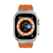 AP Silicone Watch Band For Apple Watch Series 10 46mm(Silver Orange)