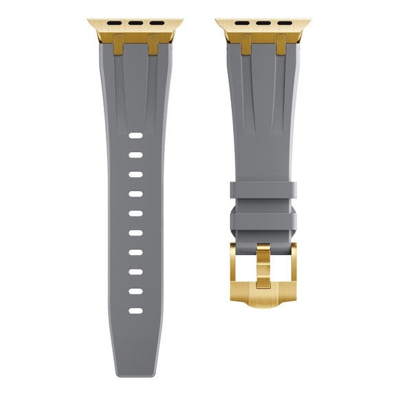 AP Silicone Watch Band For Apple Watch Series 10 46mm(Gold Grey)