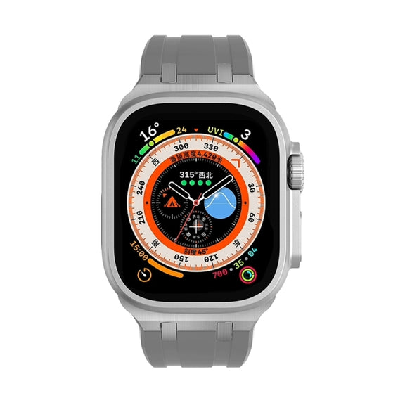 AP Silicone Watch Band For Apple Watch Series 10 46mm(Silver Grey)