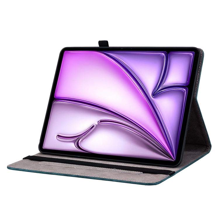 For iPad Air 11 2025 / 2024 Butterfly Rose Embossed Leather Smart Tablet Case(Dark Blue) - free shipping - PMC TechLife - Order now!