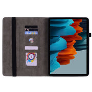 For Samsung Galaxy Tab S9+ Butterfly Rose Embossed Leather Tablet Case(Purple)