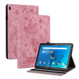 For Lenovo M10 Butterfly Rose Embossed Leather Tablet Case(Pink) - Lenovo by PMC TechLife | Online Shopping South Africa | PMC TechLife | Buy Now Pay Later Mobicred