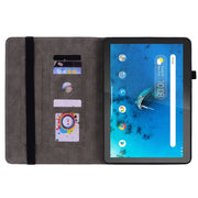 For Lenovo M10 Butterfly Rose Embossed Leather Tablet Case(Rose Red)