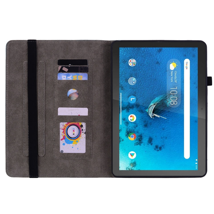 For Lenovo M10 Butterfly Rose Embossed Leather Tablet Case(Green)