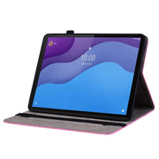 For Lenovo Tab M10 HD 2nd Gen TB-X306X Butterfly Rose Embossed Leather Tablet Case(Rose Red)
