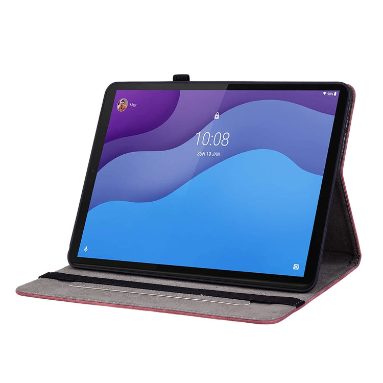 For Lenovo Tab M10 HD 2nd Gen TB-X306X Butterfly Rose Embossed Leather Tablet Case(Red) - Lenovo by PMC TechLife | Online Shopping South Africa | PMC TechLife | Buy Now Pay Later Mobicred