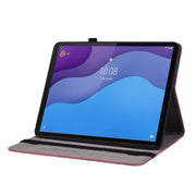 For Lenovo Tab M10 HD 2nd Gen TB-X306X Butterfly Rose Embossed Leather Tablet Case(Red)