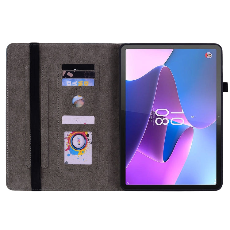 For Lenovo Tab P11 Gen 2 11.5 Butterfly Rose Embossed Leather Tablet Case(Purple) - Lenovo by PMC TechLife | Online Shopping South Africa | PMC TechLife | Buy Now Pay Later Mobicred