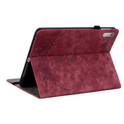 For Lenovo Tab P11 Gen 2 11.5 Butterfly Rose Embossed Leather Tablet Case(Red)