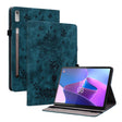 For Lenovo Tab P11 Pro Gen 2 11.2 Butterfly Rose Embossed Leather Tablet Case(Dark Blue) - Lenovo by PMC TechLife | Online Shopping South Africa | PMC TechLife | Buy Now Pay Later Mobicred