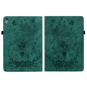 For Lenovo Tab P11 TB-J606F Butterfly Rose Embossed Leather Tablet Case(Green)