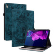 For Lenovo Tab P11 TB-J606F Butterfly Rose Embossed Leather Tablet Case(Dark Blue) - Lenovo by PMC TechLife | Online Shopping South Africa | PMC TechLife | Buy Now Pay Later Mobicred