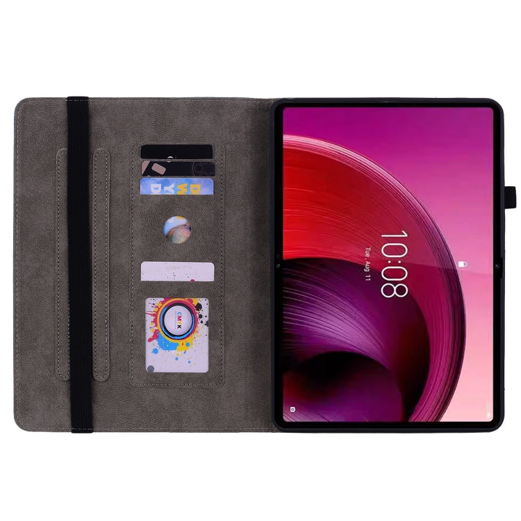 For Lenovo Tab M11/Xiaoxin Pad 11 2024 Butterfly Rose Embossed Leather Tablet Case(Purple)
