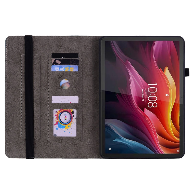 For Lenovo Tab K11 Plus Butterfly Rose Embossed Leather Tablet Case(Pink)