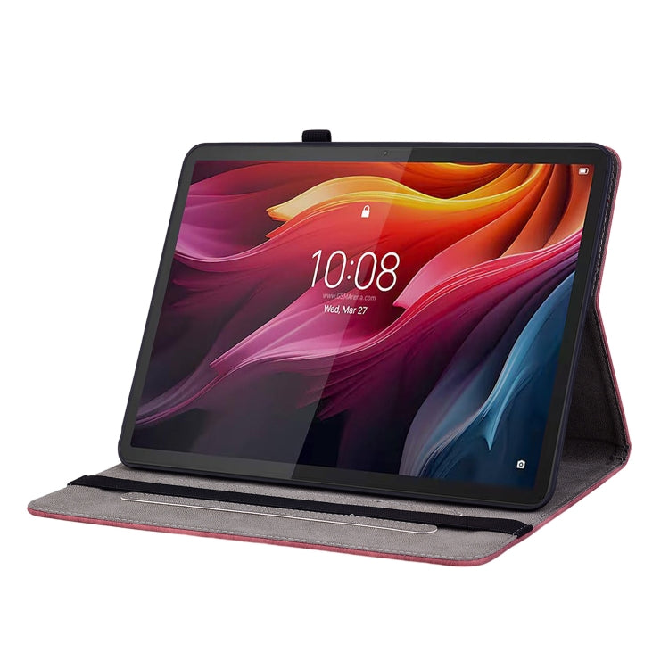 For Lenovo Tab K11 Plus Butterfly Rose Embossed Leather Tablet Case(Red) - Lenovo by PMC TechLife | Online Shopping South Africa | PMC TechLife | Buy Now Pay Later Mobicred