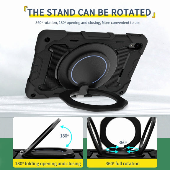 For Huawei MatePad 11 2023 Armor Contrast Color Silicone + PC Tablet Case(Black)