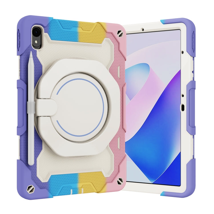 For Huawei MatePad 11 2023 Armor Contrast Color Silicone + PC Tablet Case(Colorful Pink) - Huawei by PMC TechLife | Online Shopping South Africa | PMC TechLife | Buy Now Pay Later Mobicred