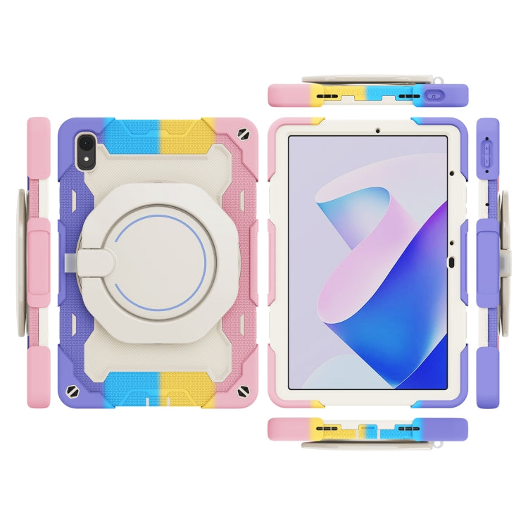 For Huawei MatePad 11 2023 Armor Contrast Color Silicone + PC Tablet Case(Colorful Pink) - Huawei by PMC TechLife | Online Shopping South Africa | PMC TechLife | Buy Now Pay Later Mobicred