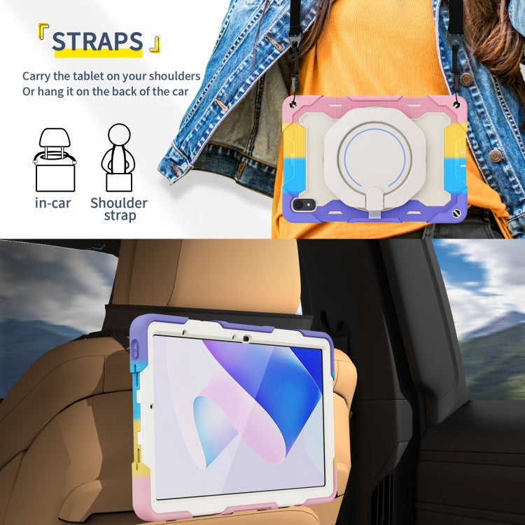 For Huawei MatePad 11 2023 Armor Contrast Color Silicone + PC Tablet Case(Colorful Pink) - Huawei by PMC TechLife | Online Shopping South Africa | PMC TechLife | Buy Now Pay Later Mobicred