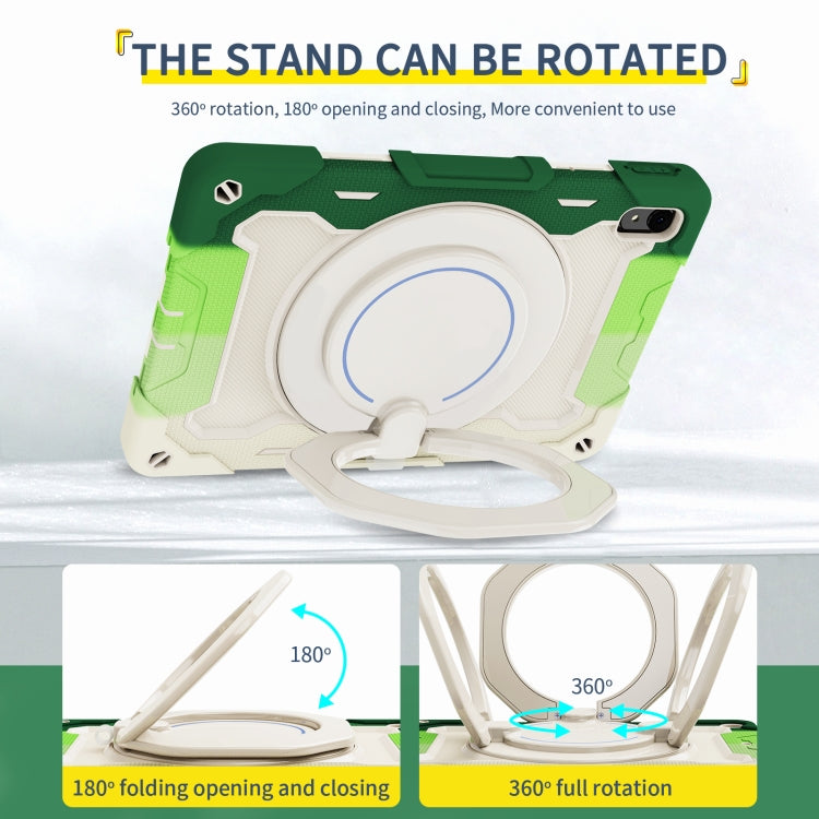For Huawei MatePad 11 2023 Armor Contrast Color Silicone + PC Tablet Case(Colorful Green) - Huawei by PMC TechLife | Online Shopping South Africa | PMC TechLife | Buy Now Pay Later Mobicred