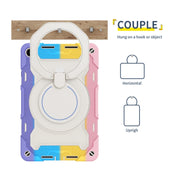 For Huawei MatePad SE 10.4 2023 Armor Contrast Color Silicone + PC Tablet Case(Colorful Pink)