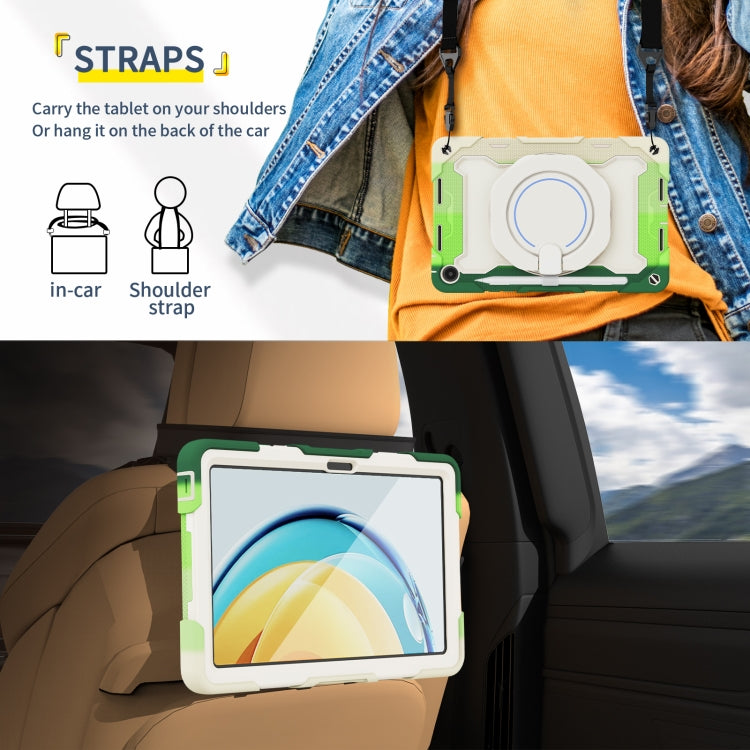 For Huawei MatePad SE 10.4 2023 Armor Contrast Color Silicone + PC Tablet Case(Colorful Green) - Huawei by PMC TechLife | Online Shopping South Africa | PMC TechLife | Buy Now Pay Later Mobicred