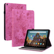 For Amazon Kindle Fire HD10 2019 / 2017 Butterfly Rose Embossed Leather Smart Tablet Case(Rose Red) - Amazon by PMC TechLife | Online Shopping South Africa | PMC TechLife | Buy Now Pay Later Mobicred
