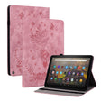 For Amazon Kindle Fire HD10 2021 Butterfly Rose Embossed Leather Smart Tablet Case(Pink) - Amazon by PMC TechLife | Online Shopping South Africa | PMC TechLife | Buy Now Pay Later Mobicred