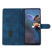 For iPhone 16 Pro Max Flower Butterfly Embossing Pattern Leather Phone Case(Blue)