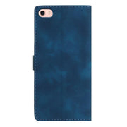 For iPhone 16e Flower Butterfly Embossing Pattern Leather Phone Case(Blue)