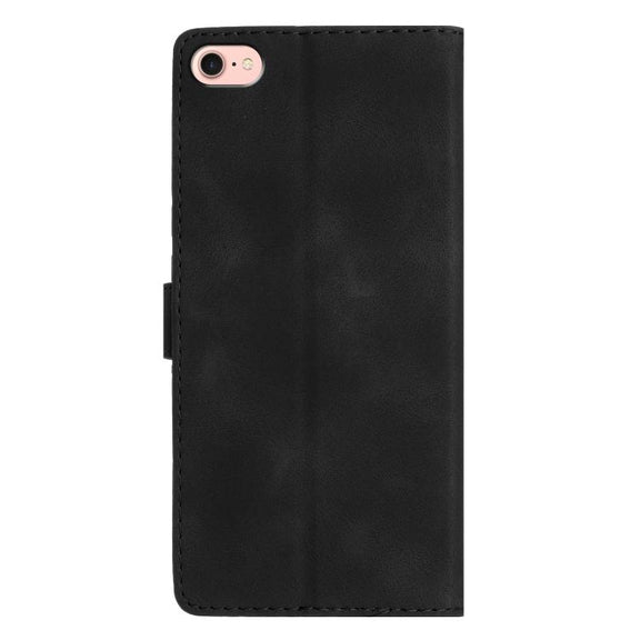 For iPhone 16e Flower Butterfly Embossing Pattern Leather Phone Case(Black)