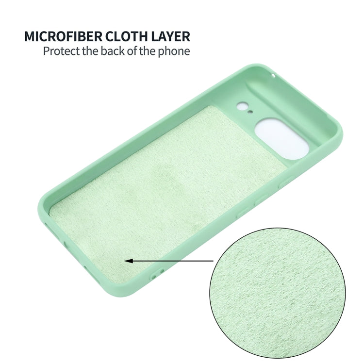For Google Pixel 8 Pure Color Liquid Silicone Shockproof Phone Case(Green)