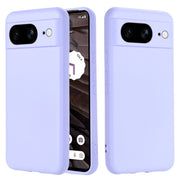 For Google Pixel 8 Pure Color Liquid Silicone Shockproof Phone Case(Purple)