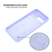For Google Pixel 8 Pure Color Liquid Silicone Shockproof Phone Case(Purple)