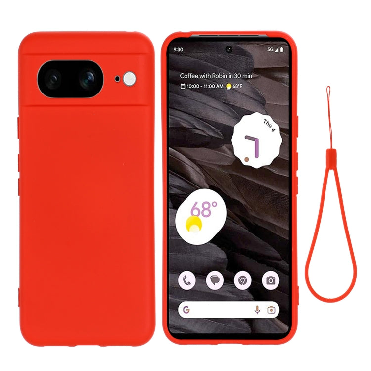 For Google Pixel 8 Pure Color Liquid Silicone Shockproof Phone Case(Red) - free shipping - PMC TechLife - Order now!