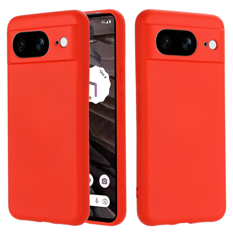For Google Pixel 8 Pure Color Liquid Silicone Shockproof Phone Case(Red) - free shipping - PMC TechLife - Order now!
