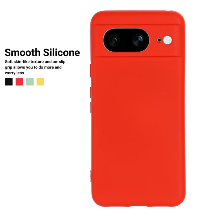 For Google Pixel 8 Pure Color Liquid Silicone Shockproof Phone Case(Red) - free shipping - PMC TechLife - Order now!
