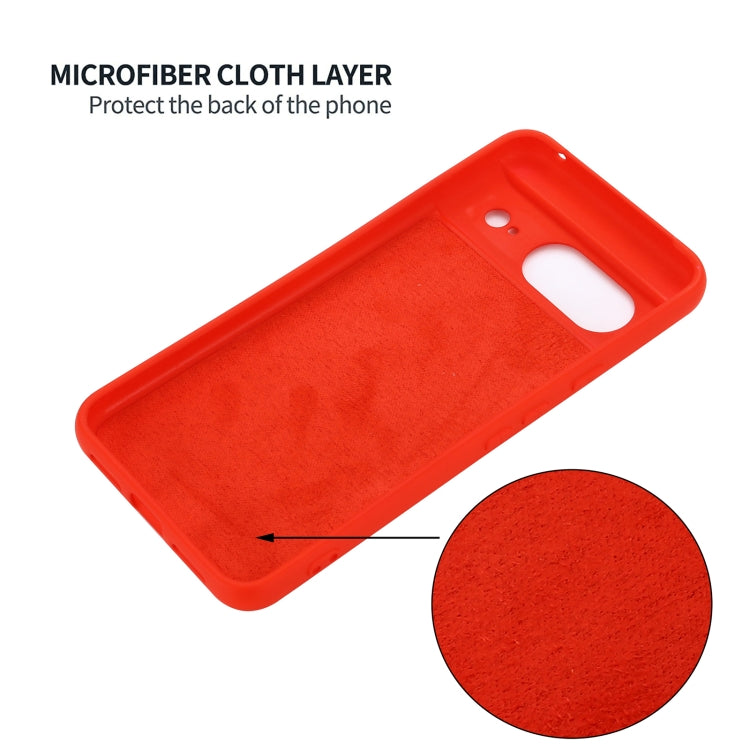 For Google Pixel 8 Pure Color Liquid Silicone Shockproof Phone Case(Red) - free shipping - PMC TechLife - Order now!