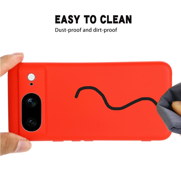 For Google Pixel 8 Pure Color Liquid Silicone Shockproof Phone Case(Red) - free shipping - PMC TechLife - Order now!