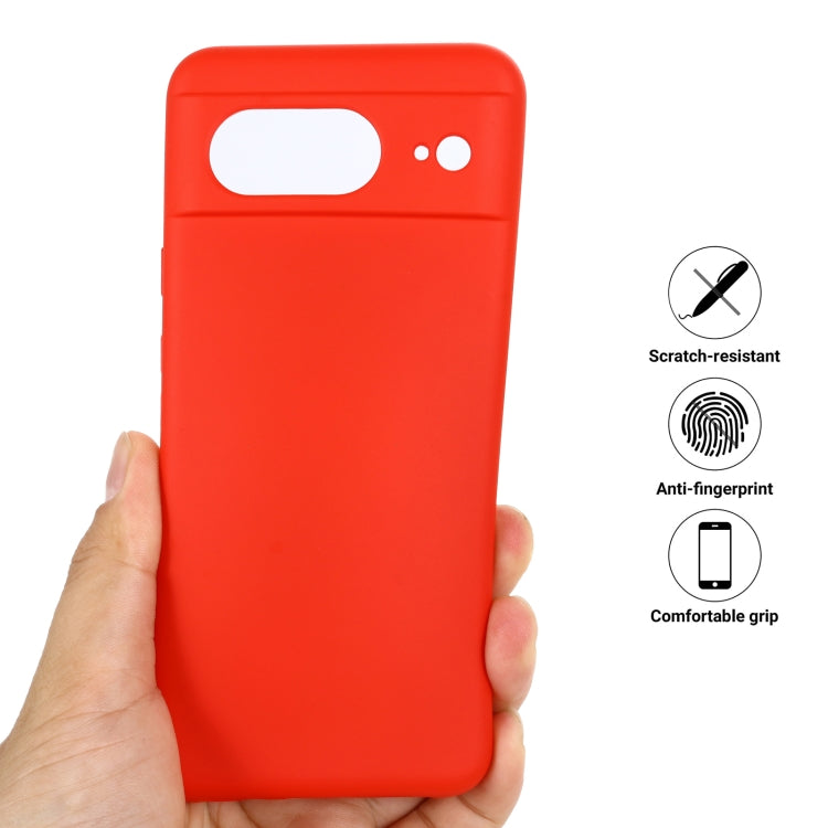 For Google Pixel 8 Pure Color Liquid Silicone Shockproof Phone Case(Red) - free shipping - PMC TechLife - Order now!