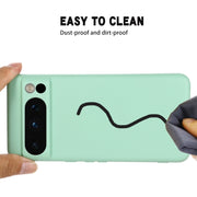 For Google Pixel 8 Pro Pure Color Liquid Silicone Shockproof Phone Case(Green)