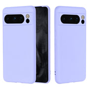 For Google Pixel 8 Pro Pure Color Liquid Silicone Shockproof Phone Case(Purple)