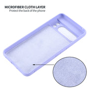 For Google Pixel 8 Pro Pure Color Liquid Silicone Shockproof Phone Case(Purple)