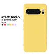 For Google Pixel 8 Pro Pure Color Liquid Silicone Shockproof Phone Case(Yellow)