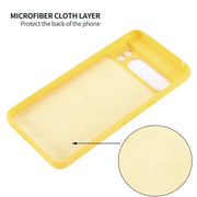 For Google Pixel 8 Pro Pure Color Liquid Silicone Shockproof Phone Case(Yellow)