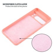 For Google Pixel 8 Pro Pure Color Liquid Silicone Shockproof Phone Case(Pink)