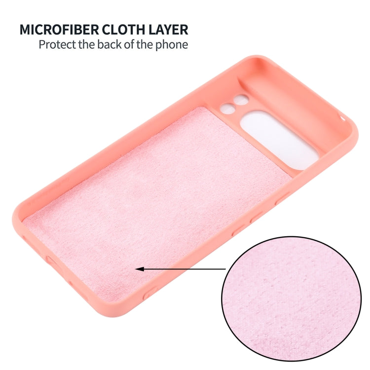 For Google Pixel 8 Pro Pure Color Liquid Silicone Shockproof Phone Case(Pink)