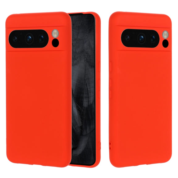 For Google Pixel 8 Pro Pure Color Liquid Silicone Shockproof Phone Case(Red)