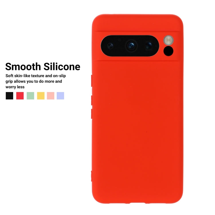 For Google Pixel 8 Pro Pure Color Liquid Silicone Shockproof Phone Case(Red)