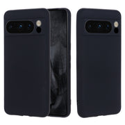 For Google Pixel 8 Pro Pure Color Liquid Silicone Shockproof Phone Case(Black)